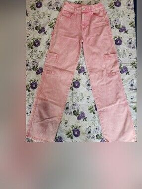 Full Tilt Pink Boyfriend Cargo Jeans